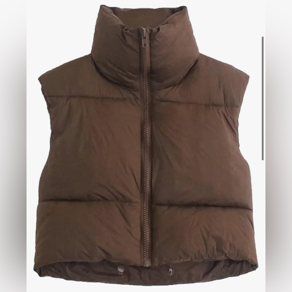 Amazon brown fall puffer vest